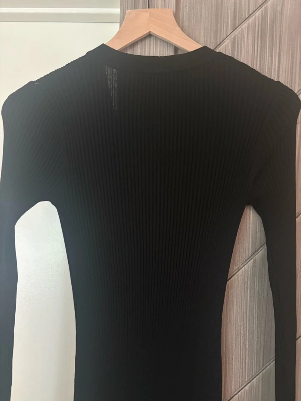 STAUD Shoko Sweater Maxi Dress Black Ribbed Button-Front Size Small Retails $225 - Picture 11 of 13